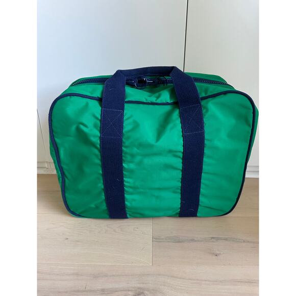 Vintage Lands' End Lighthouse Carry On /Overnight Suitcase Soft Shell Green Blue - Picture 4 of 6